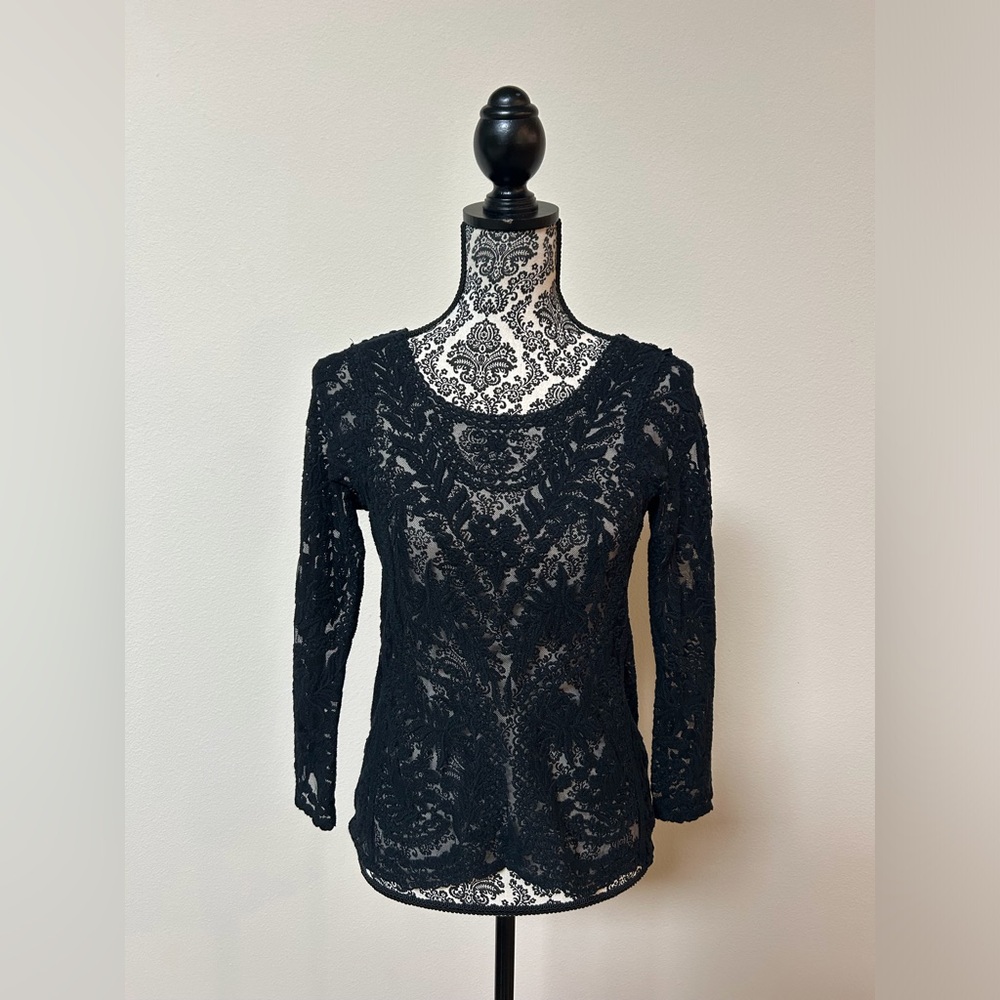 Express Black Lace Blouse XS